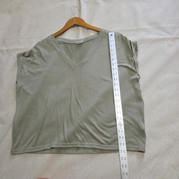 Mod Ref Women's Green Oversized Short Sleeve Top size S - Picture 5 of 5